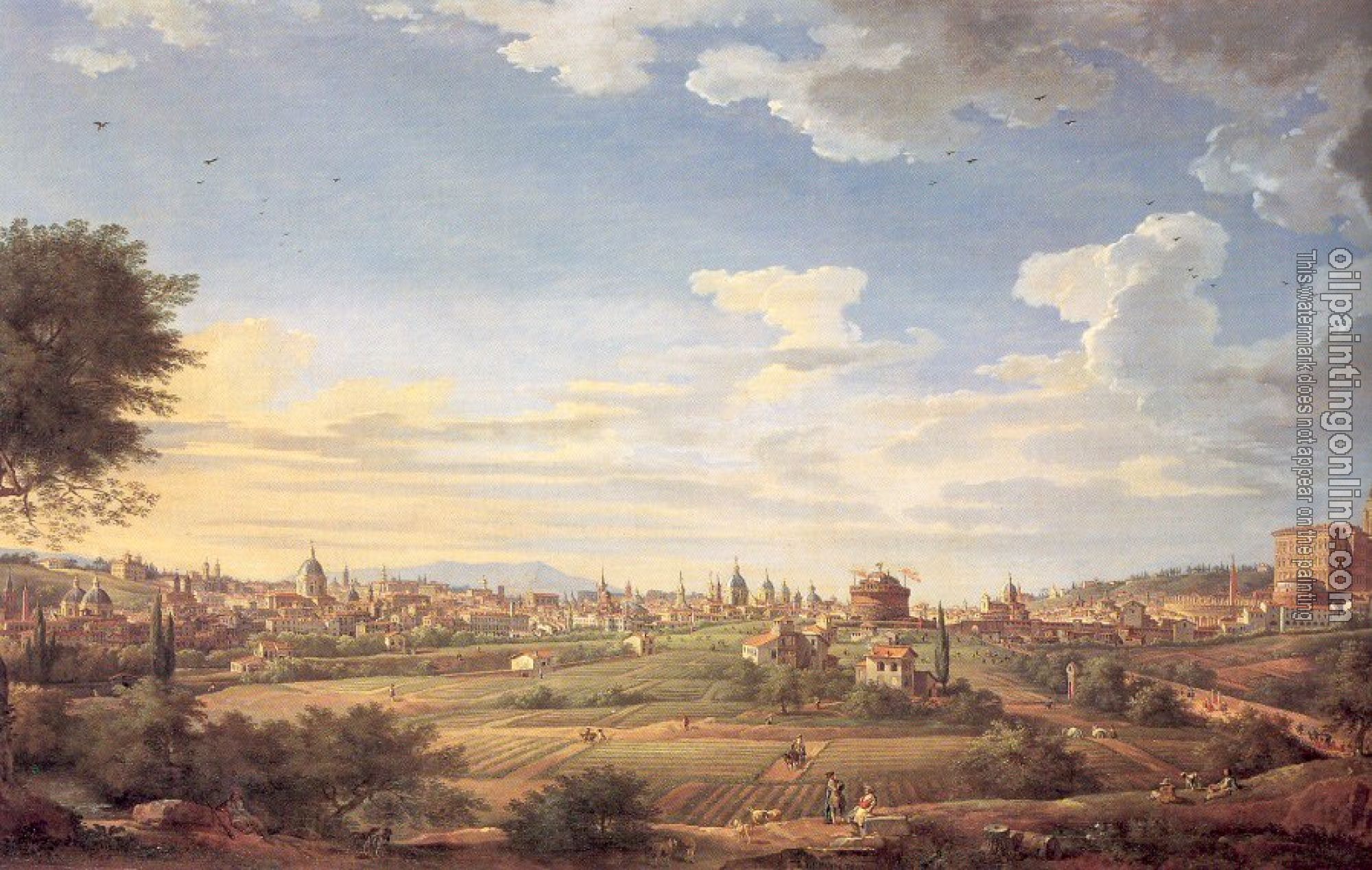 Panini, Giovanni Paolo - View of Rome from Mt. Mario, In the Southeast